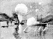 USS Wyoming sinking the Choshu steamer Lancefield