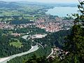 Lech, Füssen und Forggensee von Süden