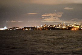 San Francisco from Torpedo Wharf at night