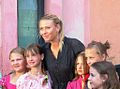 Tennis champion Maria Sharapova visiting children in Belarus