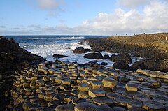 Giant's Causeway během západu slunce