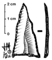 A punta de Tardenois é un microlito típico do Mesolítico.