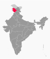 Location of Jammu and Kashmir