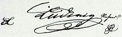 Ludwig II av Bayerns signatur