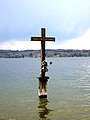 Starnberger See, Cross at site of drowning of Ludwig II