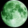 What is the truth behind the claim that the moon will appear green because of an astronomical phenomenon?