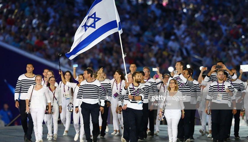 This photo of Israeli athletes is in Azerbaijan not Qatar