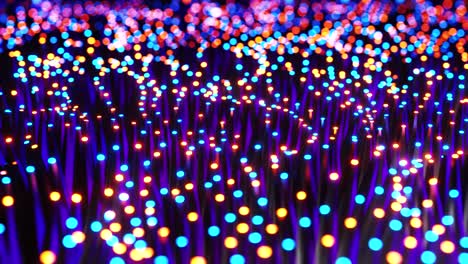 multicolored leds moving in waves. infinitely looped animation