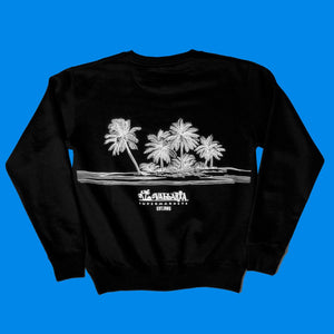 VALLARTA X VIVA LA BONITA BLACK CREWNECK SWEATSHIRT