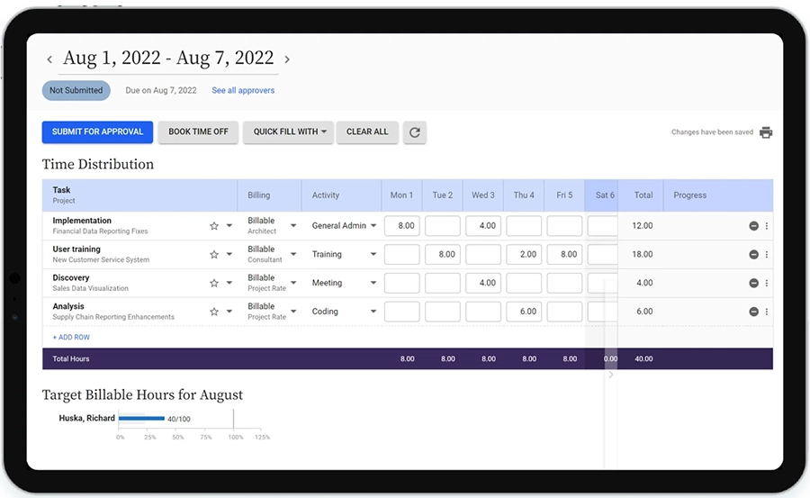 Error-free Time Tracking for Costing and Billing