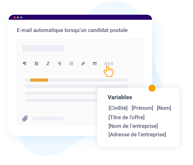 Réponse automatique par mail aux candidatures