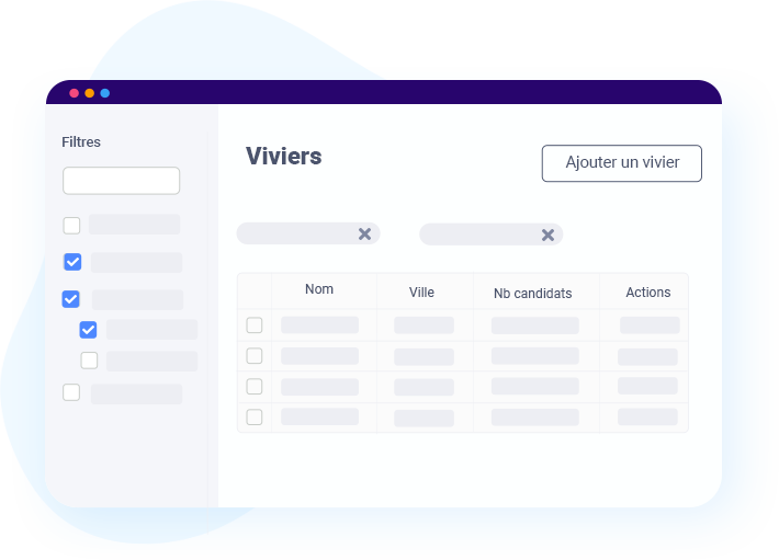 Viviers de candidats au sein du logiciel de recrutement