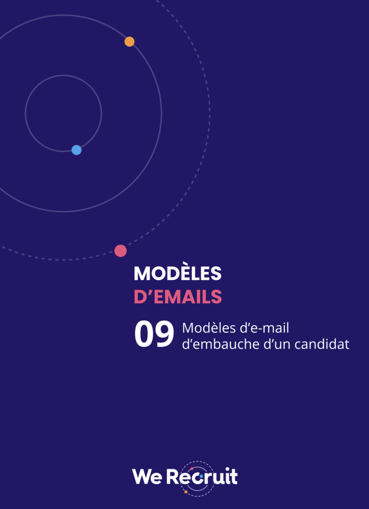 Modèles d'email d'embauche d'un candidat