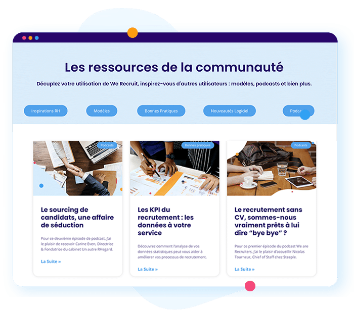 Les ressources utilisateurs sur la We Recruit Academy