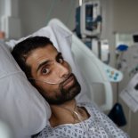Article thumbnail: Malik Alkhalil, suffering from silicosis caused by working with man made kitchen work tops copntaining high amounts of silica is treated at the Royal Brompton Hospital by consultant Johanna Feary. 25/7/24. Photo Tom Pilston