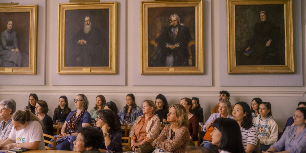 Woolf Summer lecture - attendees in Newnham Dining Hall