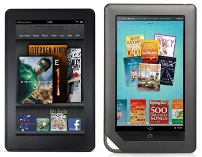 Featured image for Tablet Battle: B&N Nook Tablet vs Amazon Kindle Fire