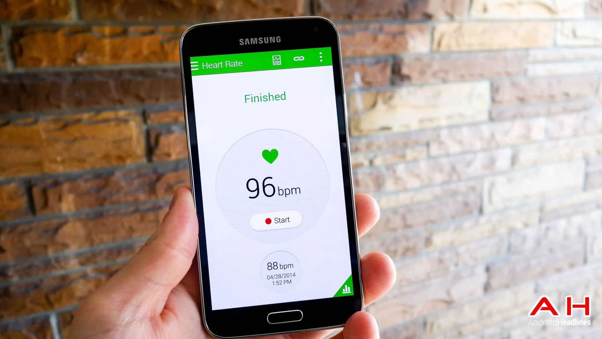 Samsung Galaxy S5 S Health Heart Rate AH 2