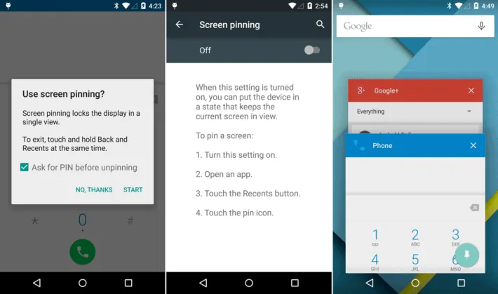 Featured image for New Lollipop Feature 'Screen Pinning' Locks An App On Your Screen