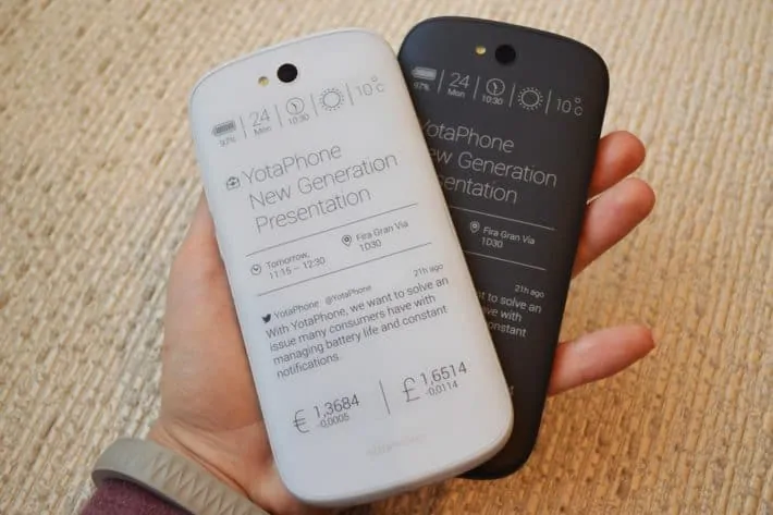 Featured image for The Russian Dual-Display YotaPhone 2 gets a price cut, Lollipop, and a White Color