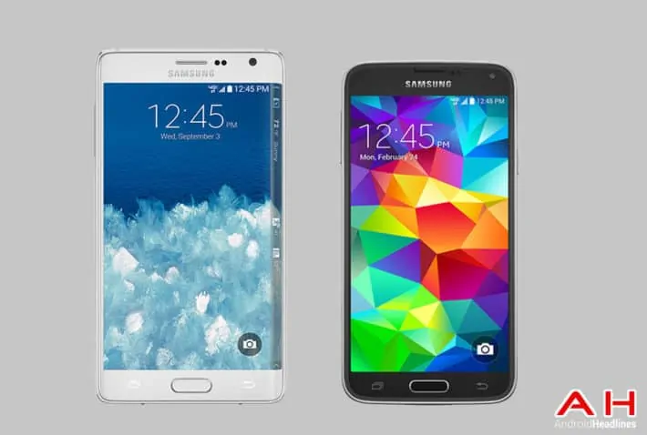 Featured image for Phone Comparisons: Samsung Galaxy Note Edge vs Samsung Galaxy S5