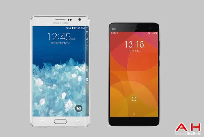 Featured image for Phone Comparisons: Samsung Galaxy Note Edge vs Xiaomi Mi4