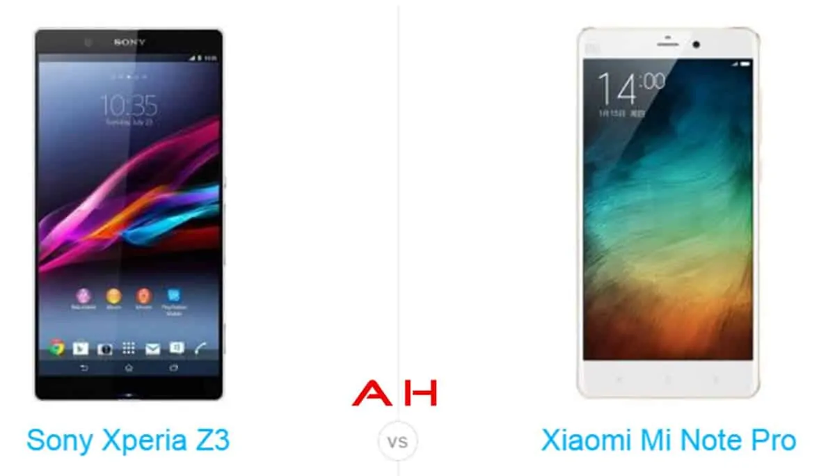 Featured image for Phone Comparisons: Xiaomi Mi Note Pro vs Sony Xperia Z3