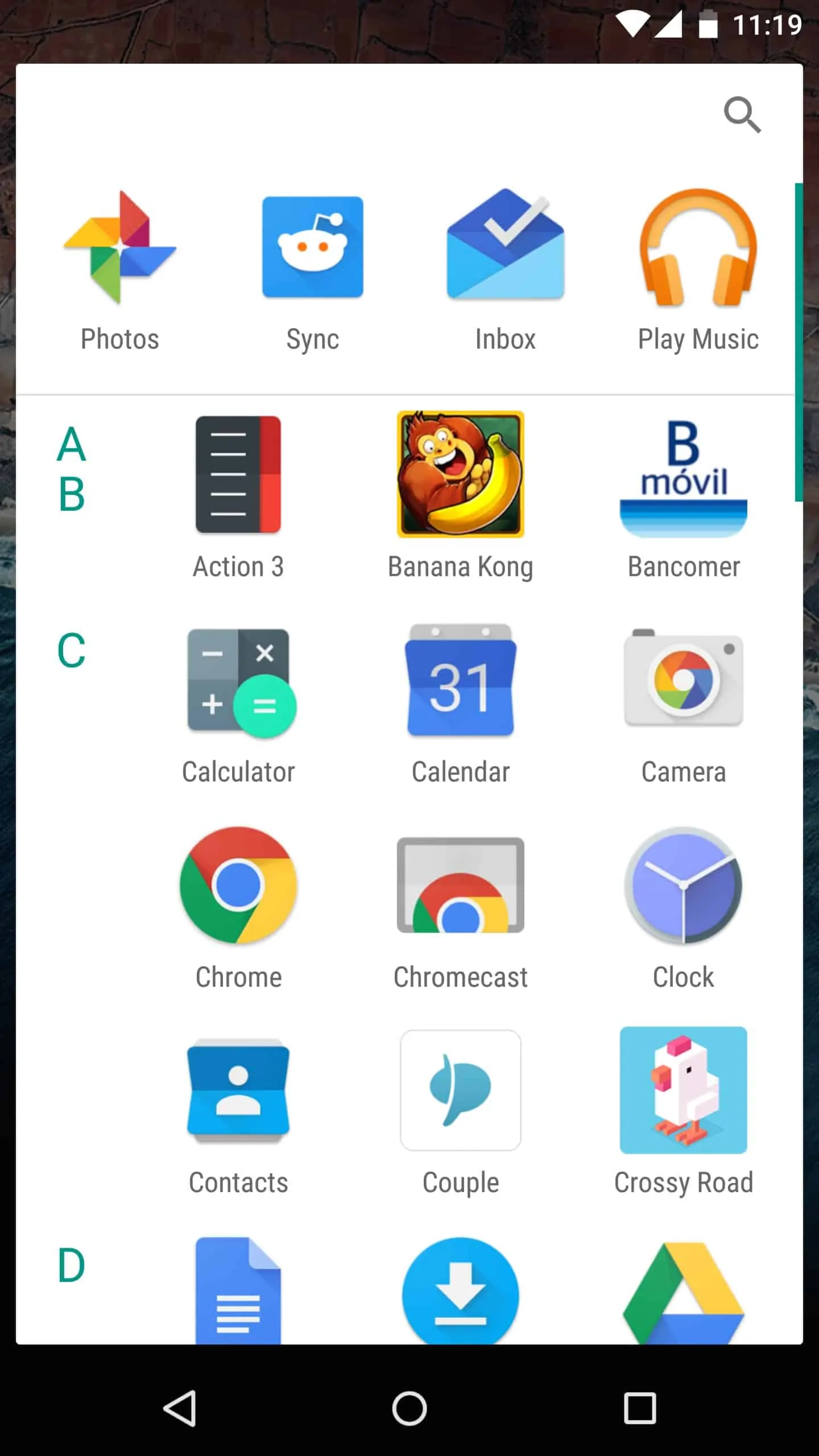 AH Android M App Drawer