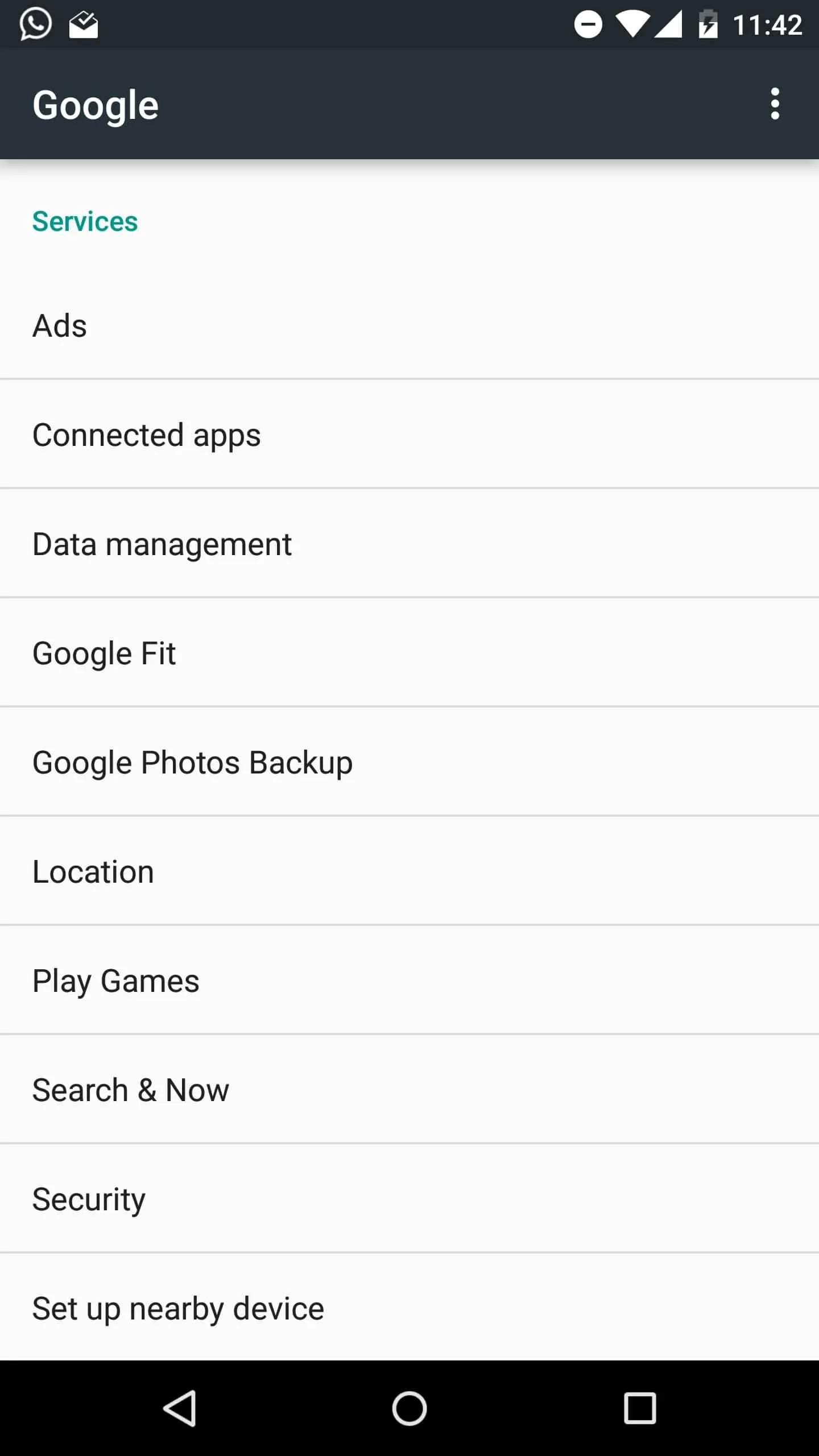 AH Android M GoogleOptions
