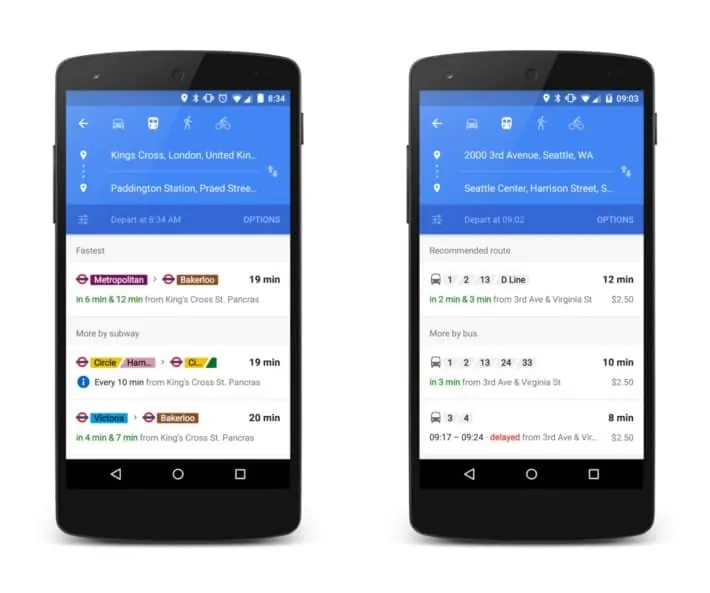 Featured image for Google Maps Update Widens & Improves Real-Time Transit Info