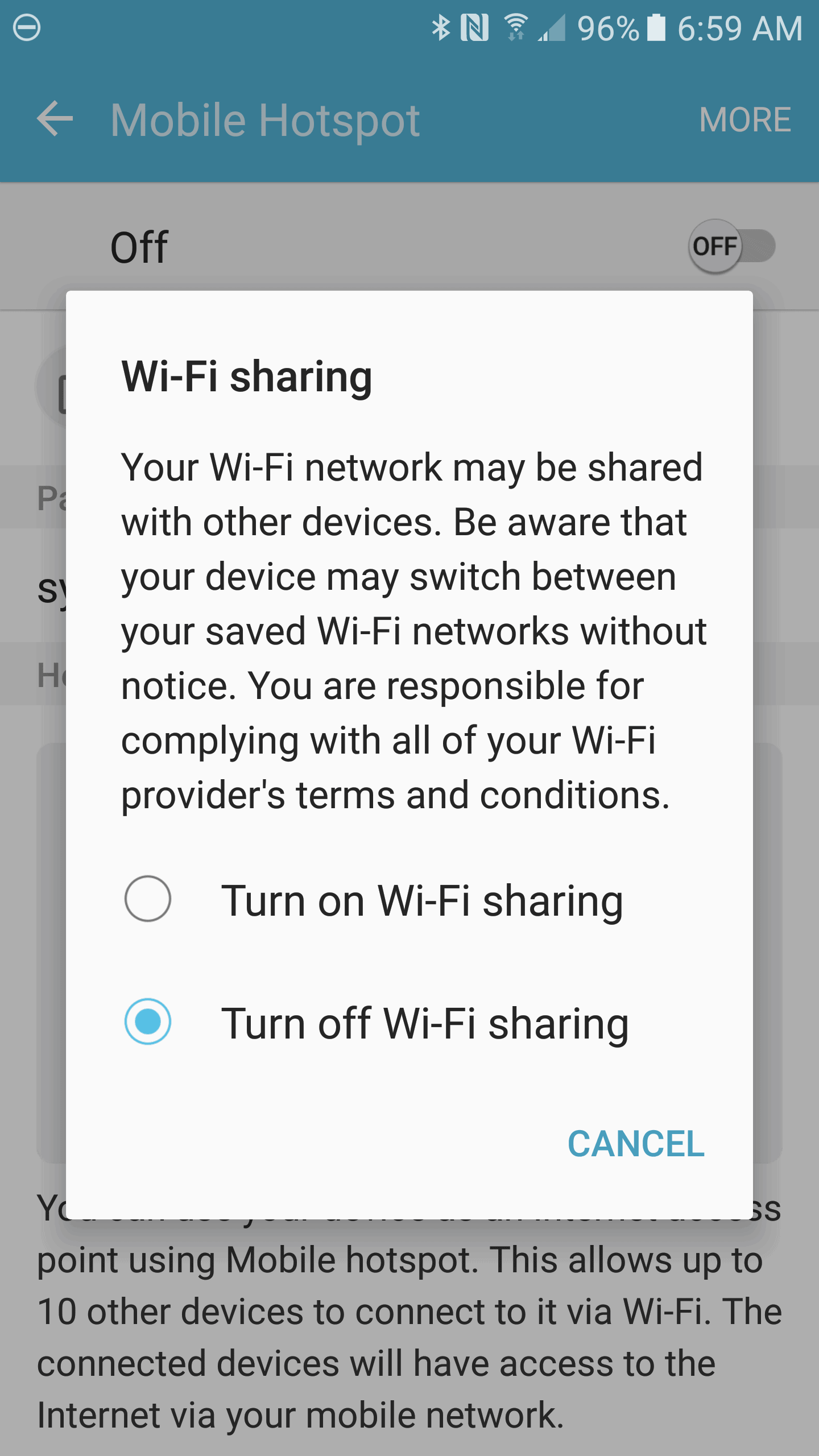 Samsung Galaxy S7 Edge AH NS Screenshot wifi sharing