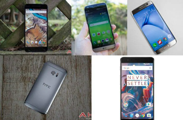 Featured image for Phone Comparisons: Nexus 6P vs LG G5 vs Galaxy S7 Edge vs HTC 10 vs OnePlus 3