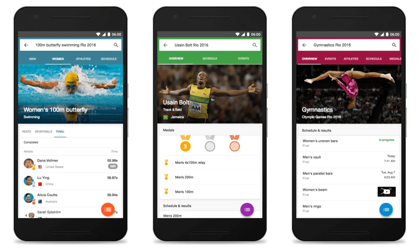 Featured image for Google Adds Rio Olympics Coverage Across Various Apps