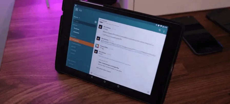 Slack tablet UI (9to5Google image)_1