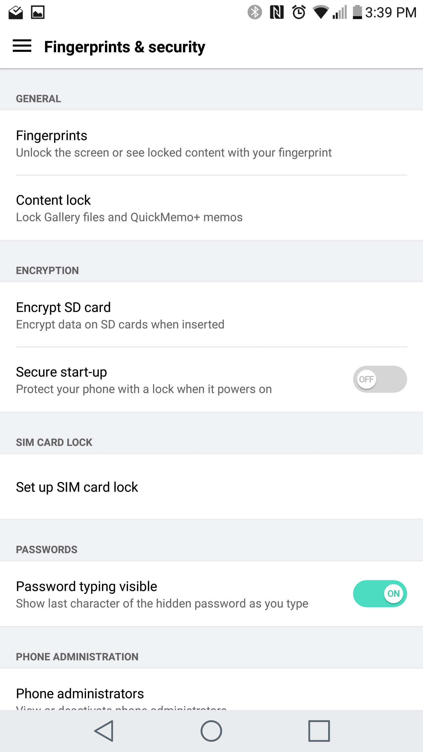 LG V20 AH NS screenshots security 1