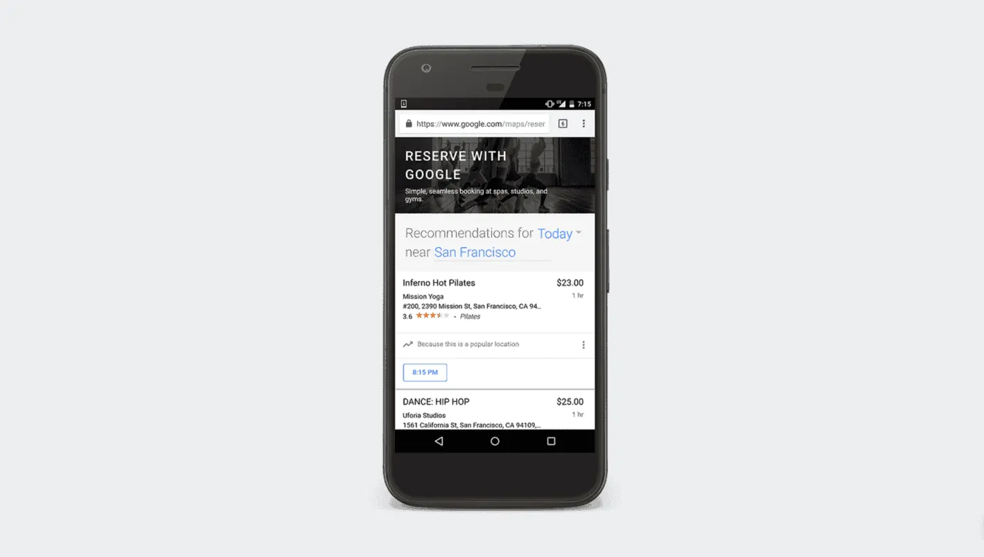 Featured image for Google Maps Lets You Search, Book, & Pay For Fitness Classes