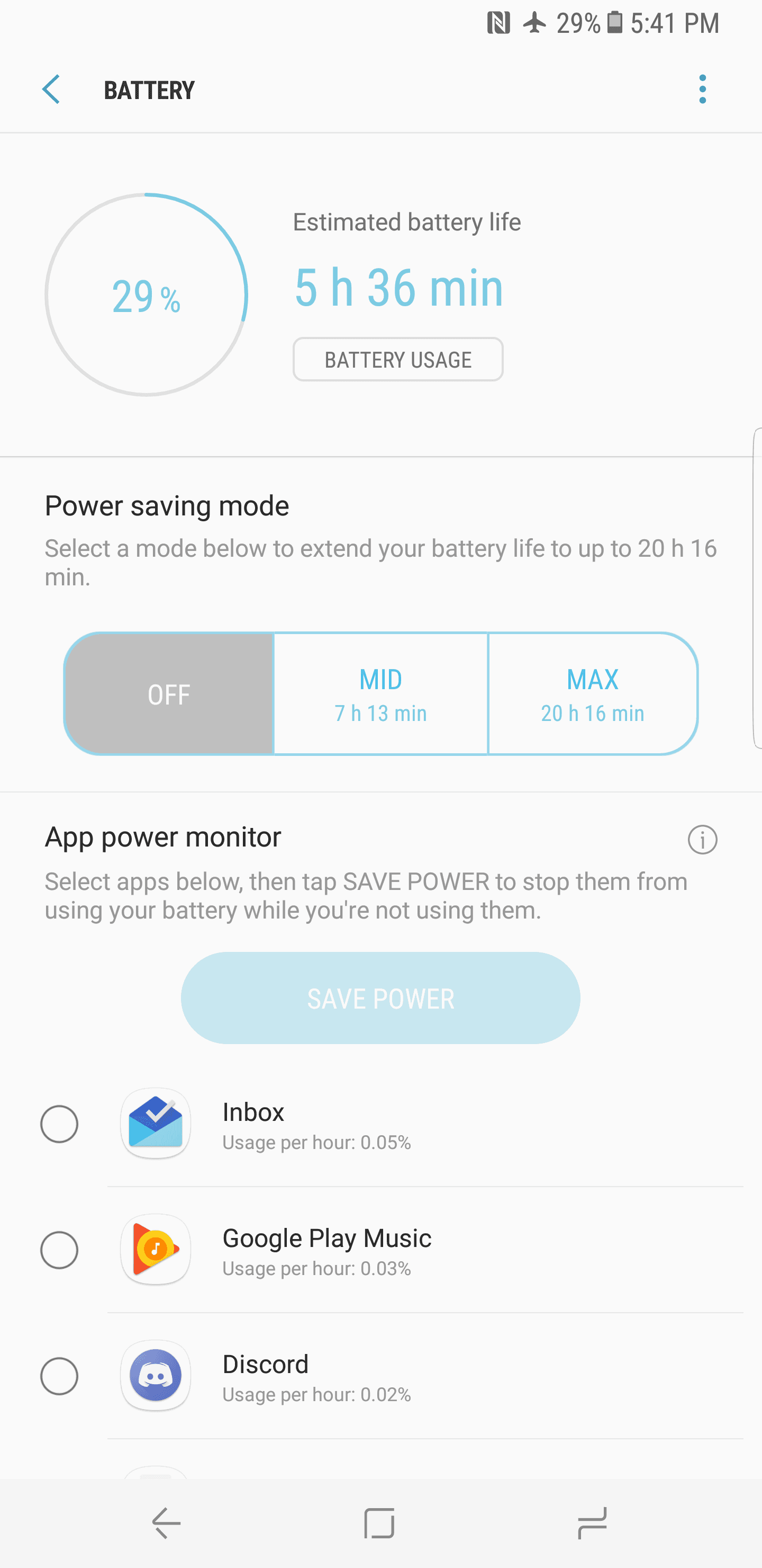 Galaxy S8 AH NS Screenshot battery 1