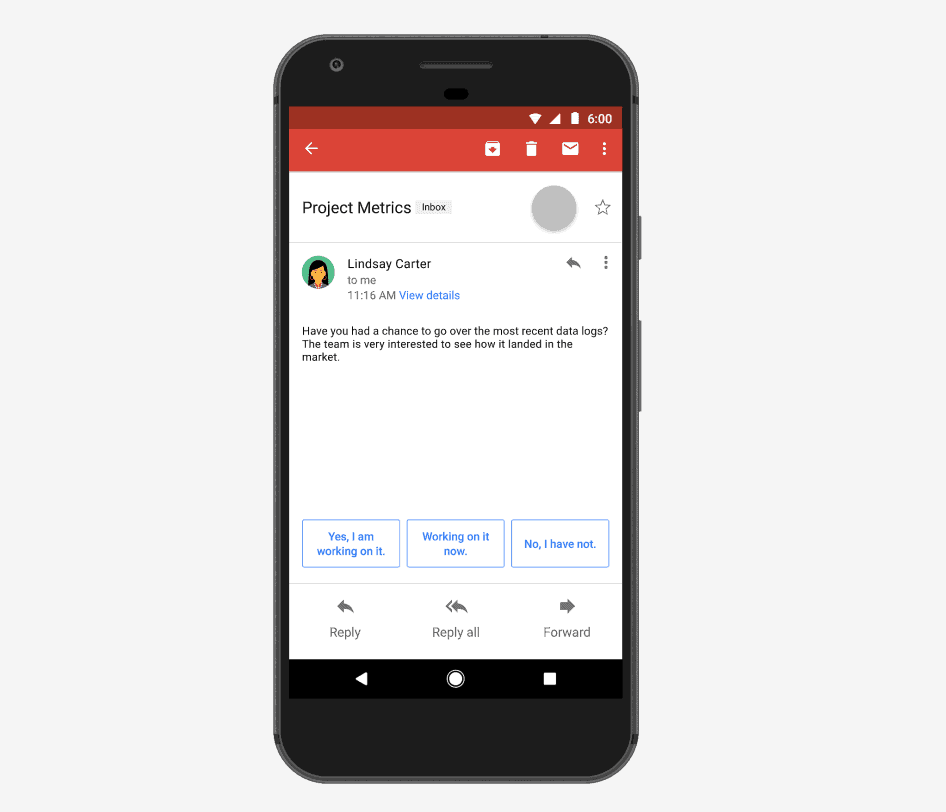 Featured image for Google Rolling Out 'Smart Reply' Feature To Gmail App