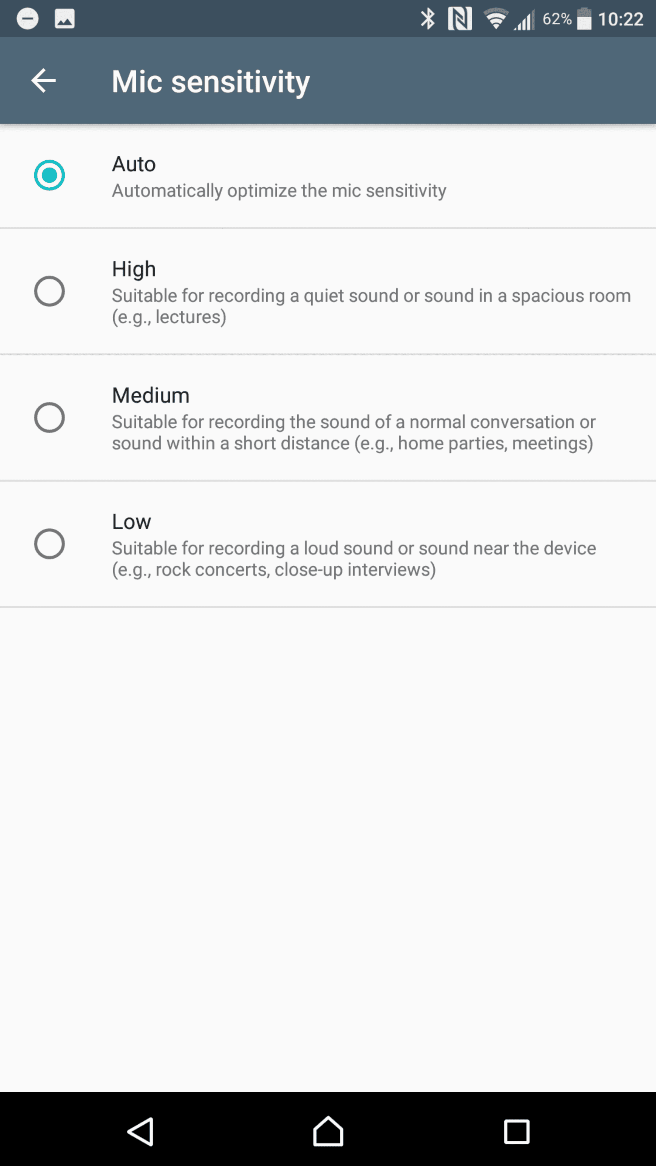 Sony Xperia XZ Premium AH NS Screenshots audio mic