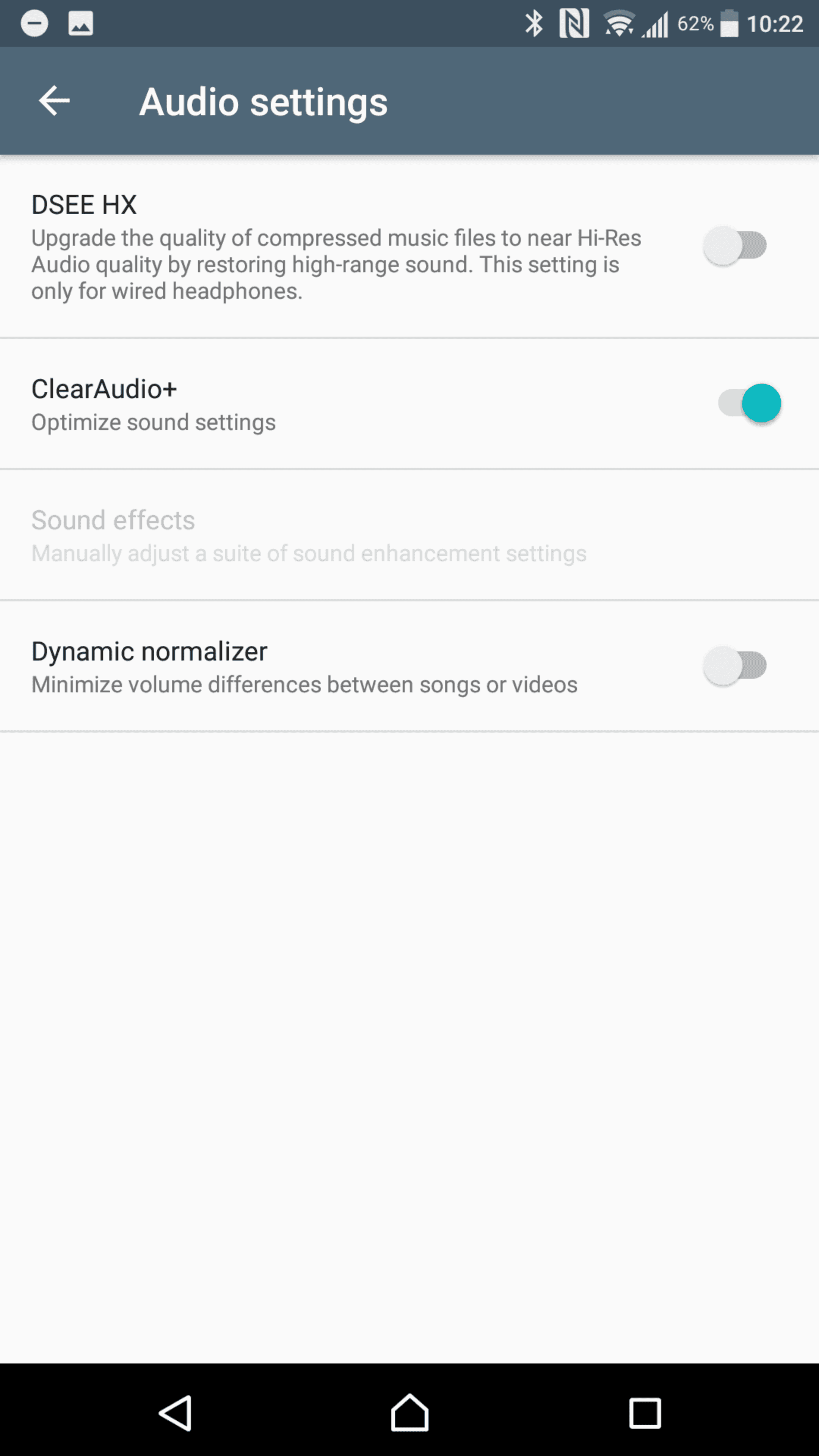 Sony Xperia XZ Premium AH NS Screenshots audio sound effects 1