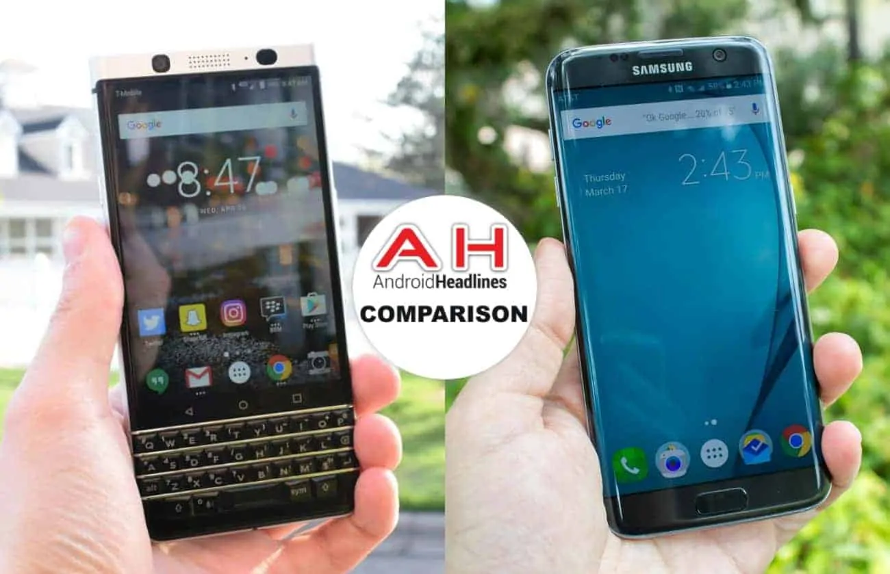Featured image for Phone Comparisons: BlackBerry KEYone Vs. Samsung Galaxy S7 Edge