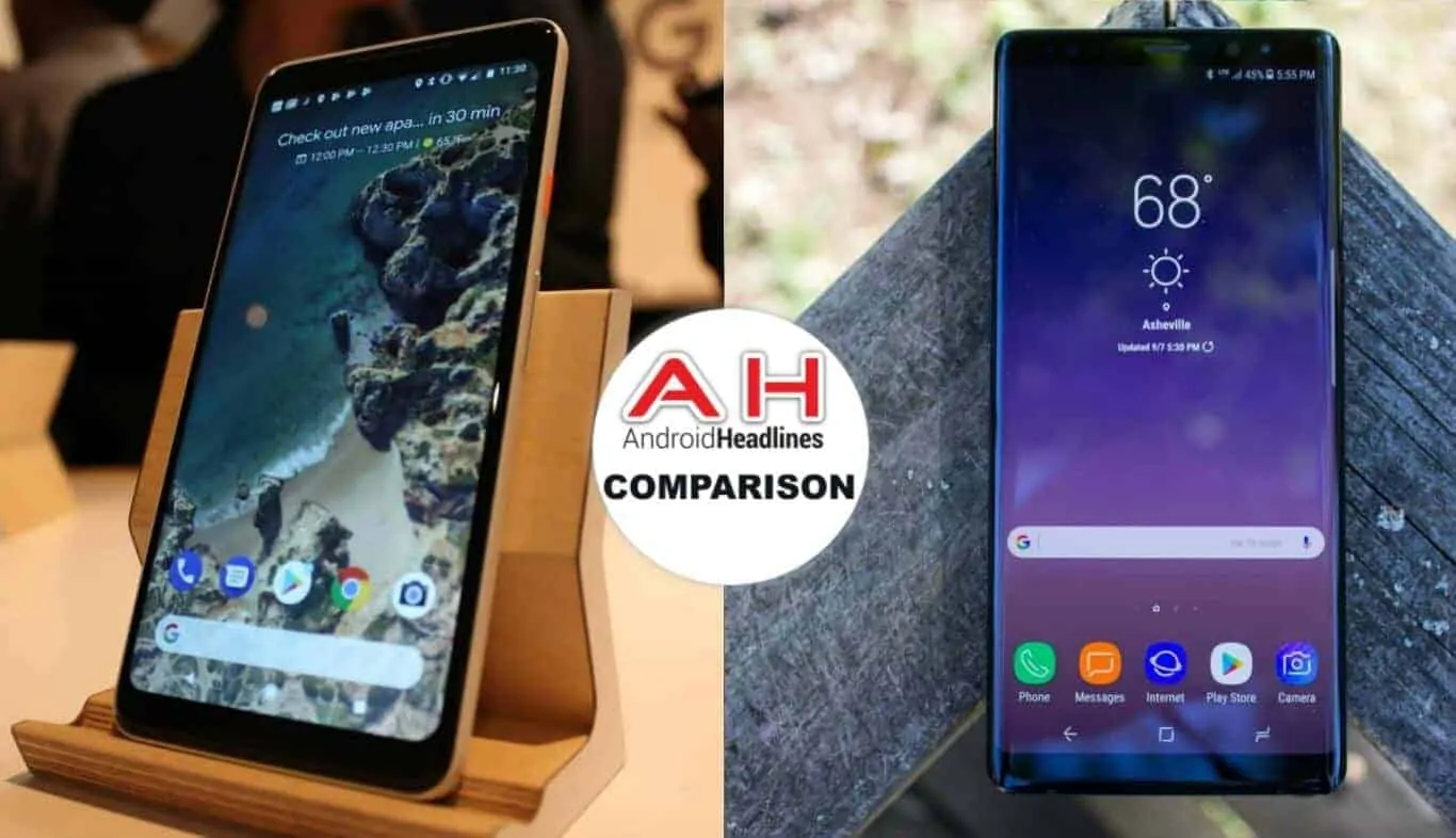 Featured image for Phone Comparisons: Google Pixel 2 XL vs Samsung Galaxy Note 8