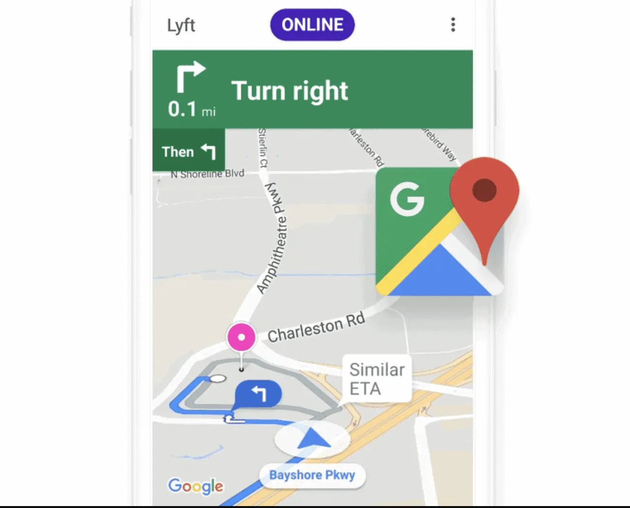 Featured image for Lyft To Use Google Maps As Its Main Navigation for drivers