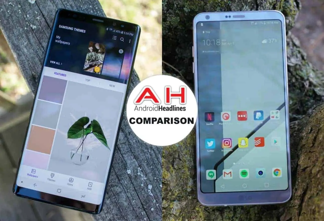 Featured image for Phone Comparisons: Samsung Galaxy Note 8 vs LG G6