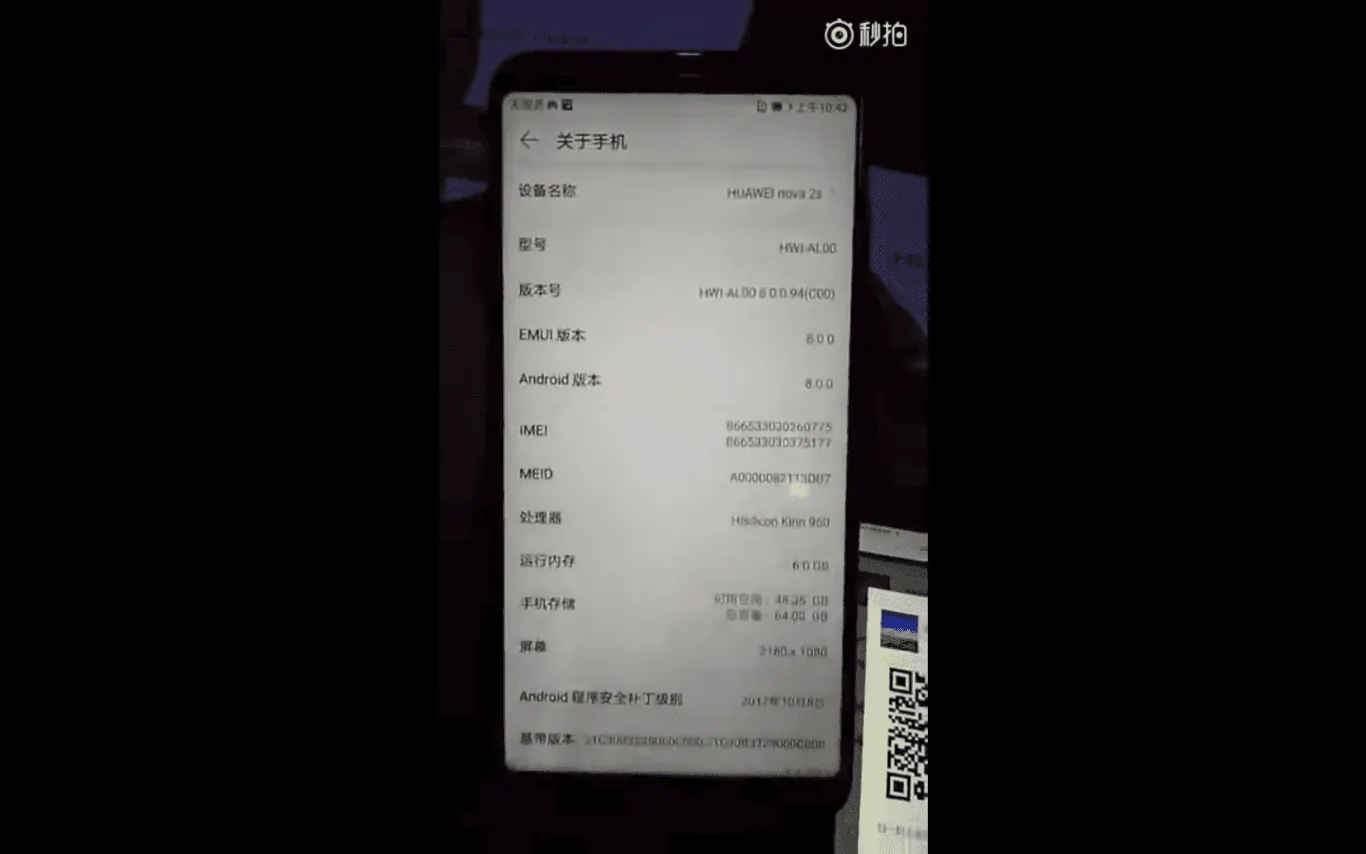 Featured image for Huawei Nova 2S Specs Leak On Video, Android Oreo In Tow