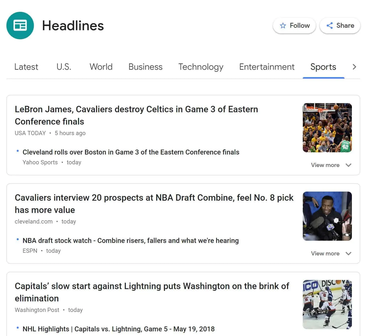 Google News Redesign AH Screenshot 2