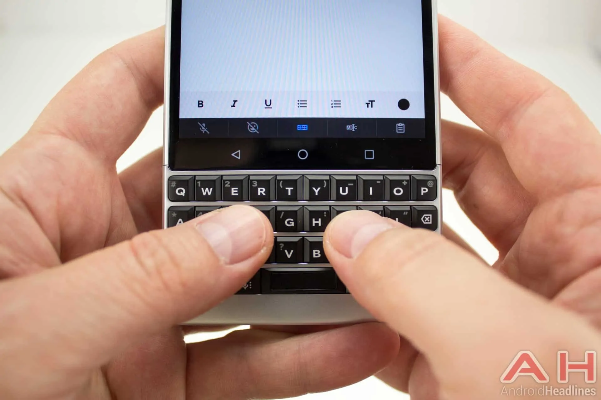 Blackberry KEY2 AH NS 34 keyboard use