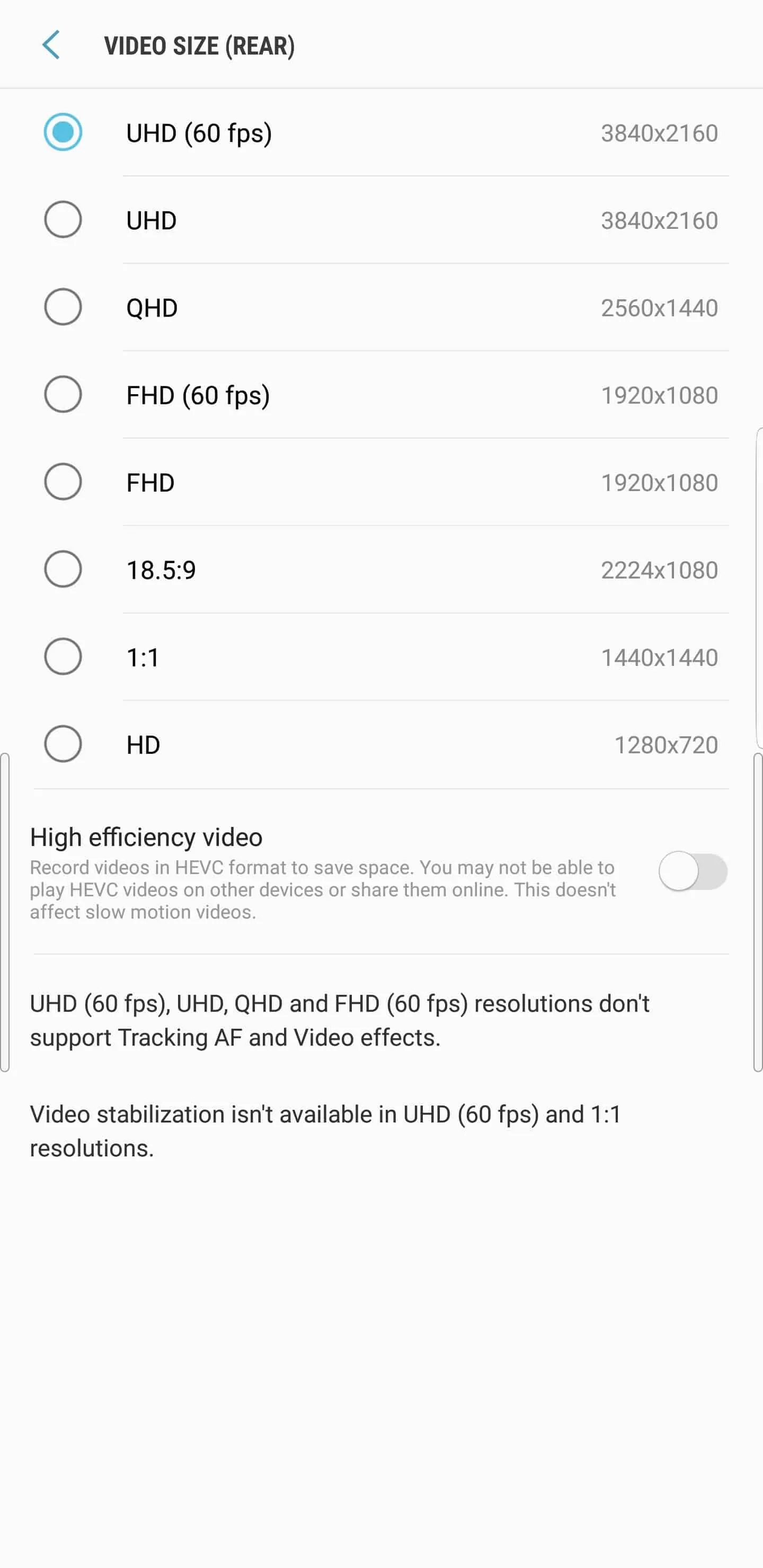 Samsung Galaxy Note 9 AH NS camera video quality