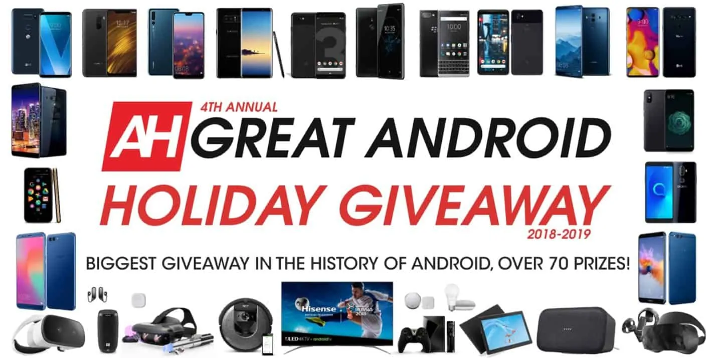 Featured image for Final Winners List: The Great Android Holiday Giveaway 2018 – 2019: Over 70 Prizes To Be Won