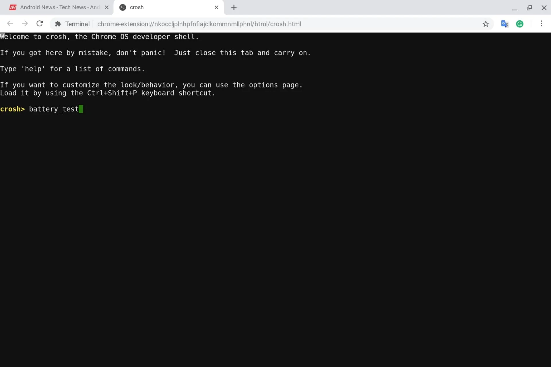 Chrome OS Battery Check Crosh 02